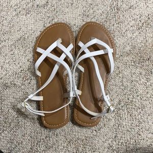 NEW SO White Strapped Sandals